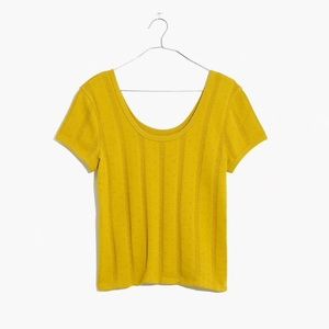 Madewell Pointelle Ribbed Tee XS